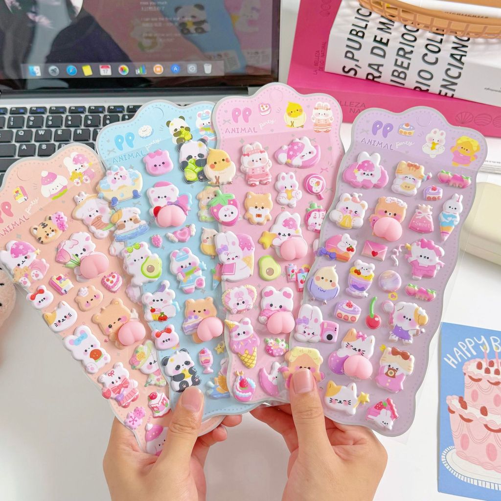Phone Cases Kids - 4 個の 3D ソフトキュートバット 3D キッズステッカー