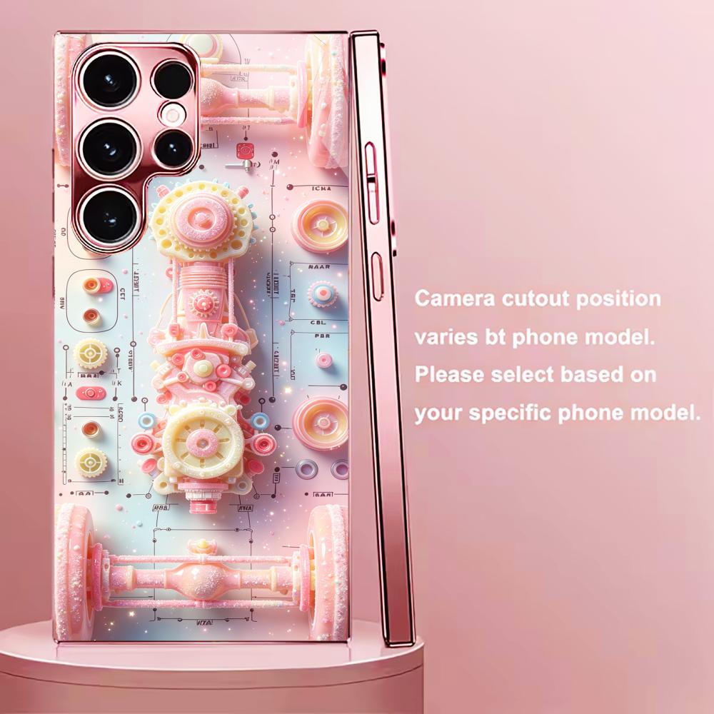 Phone Cases Quad Lock - ピンクキャンディーメカニカルフォンケースs26ウルトラケース マダム 폰케이스 クアッドロックガラス Samsung Galaxy