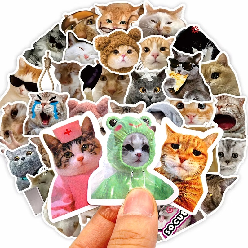 Phone Cases Kids - 100 個かわいい面白い猫の絵文字ステッカー漫画デカールおもちゃの装飾ジャーナル/ノートブック/電話ケース/ラップトップ落書き子供用ステッカー
