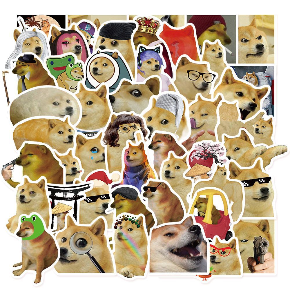 Phone Cases Kids - 50 個面白い Doge MEME ステッカーホット DIY