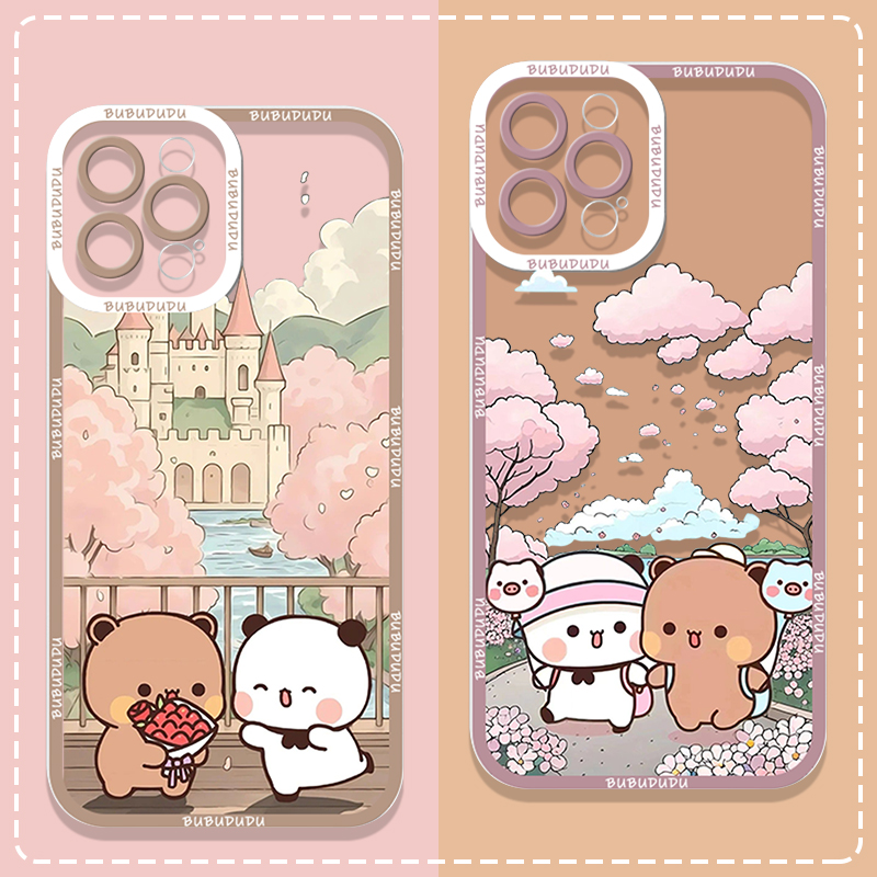 Phone Cases Samsung A14 - かわいいBUBU DUDUカップルクリアスマホケース、Samsung Galaxy A55 A54 A53