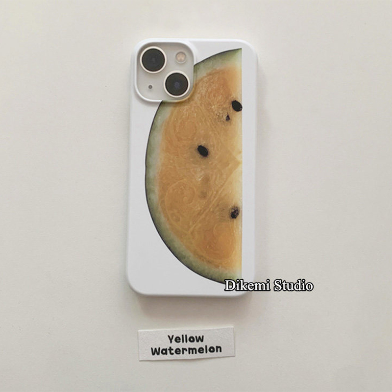 Phone Cases Yellow - 韓国のかわいい黄色いスイカゼリー風スマホケース iPhone 17 Air 16 Pro