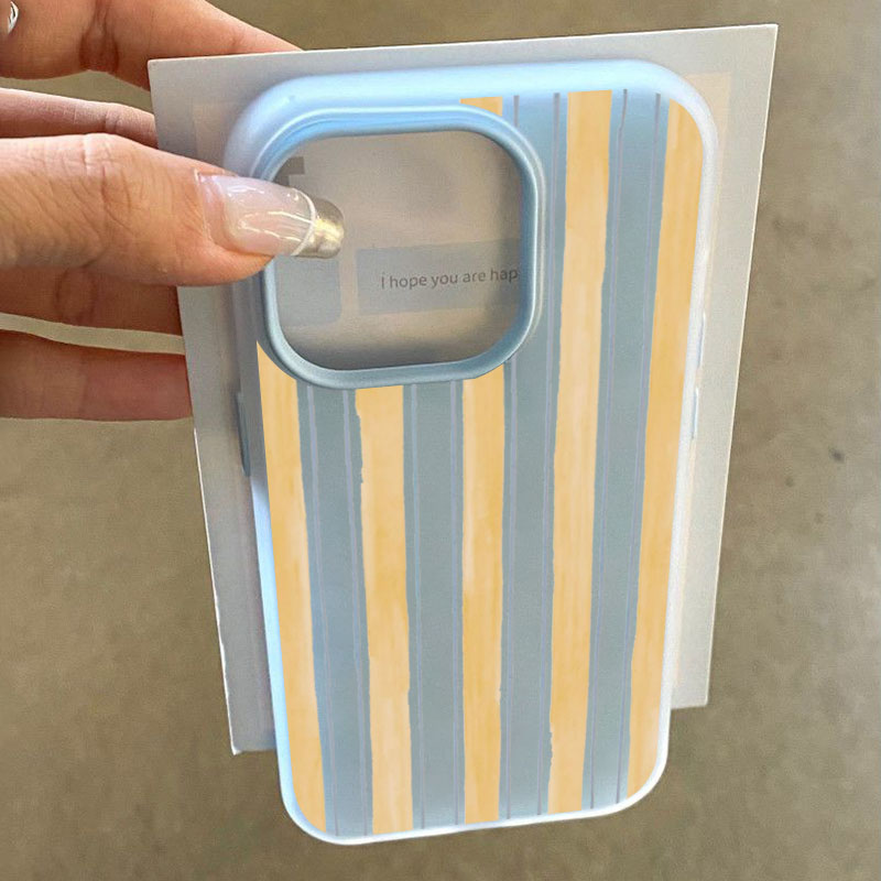 Phone Cases Yellow - スタイリッシュな黄色のストライプ柄スマホケース Samsung Galaxy A55 A54 A34