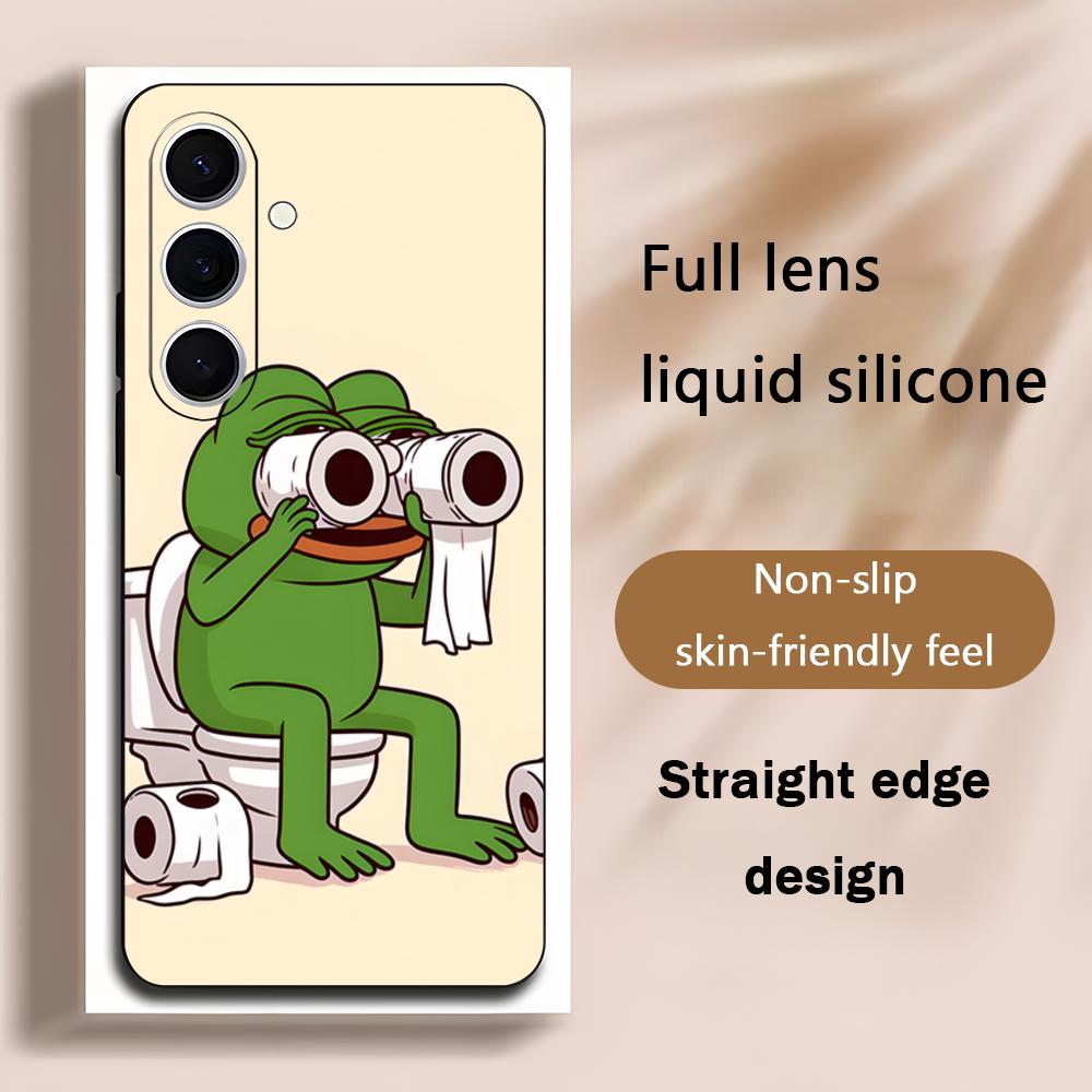 Phone Cases Samsung S25 - 悲しいペペのカエルが描かれたクールなスマホケース、Samsung Galaxy S25 S24 S23 S22