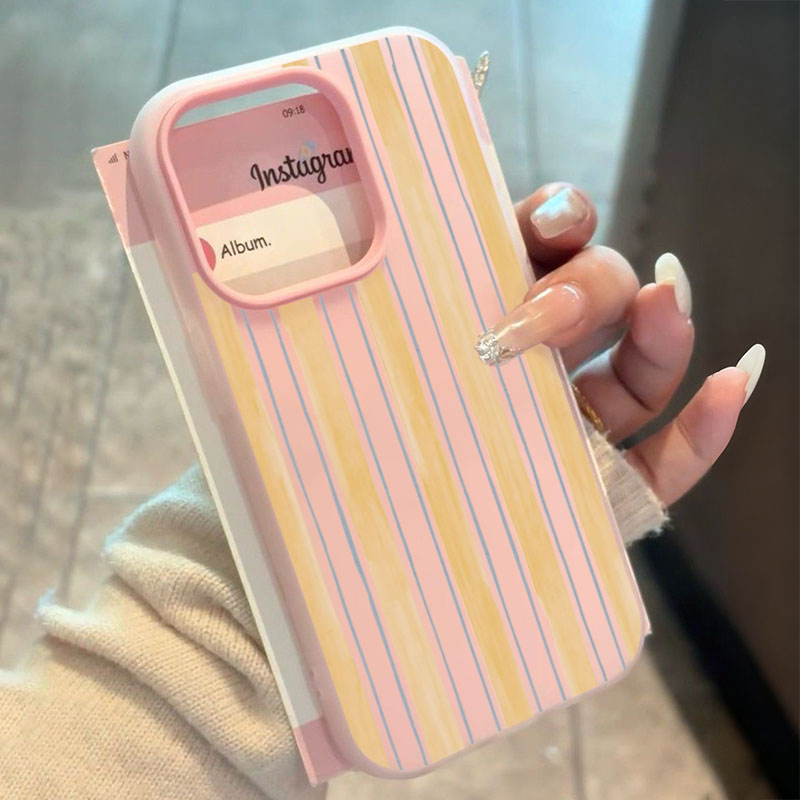 Phone Cases Yellow - スタイリッシュな黄色のストライプ柄iPhoneケース iPhone 17 16 E 15