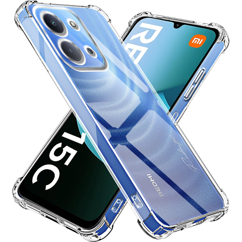 Phone Cases Europe - Redmi 15C 4G EURグローバル版（ヨーロッパ版）用透明ケース、無地の背面カバー、Redmi15c 15 C