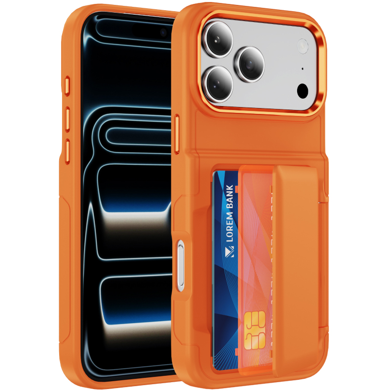Phone Cases That Hold Cards - 新色ソリッドカラーフロストPCウォレットカードホルダー耐衝撃電話ケース iPhone 17 Pro Max 15