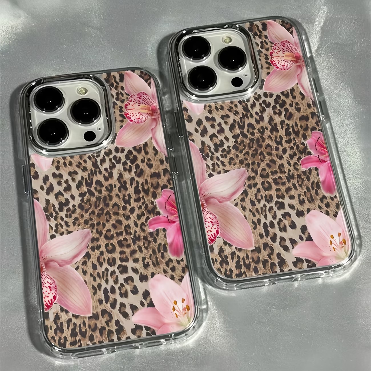 Phone Cases Best - レオパード柄ユリの花透明スマホケース iPhone 17 Pro Max Air