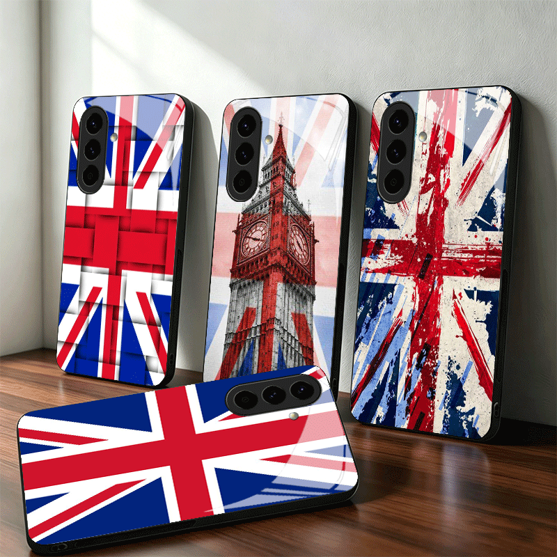 Phone Cases Uk Samsung - ユニオンジャック イギリス国旗 ガラス製スマホケース Samsung A17 A16