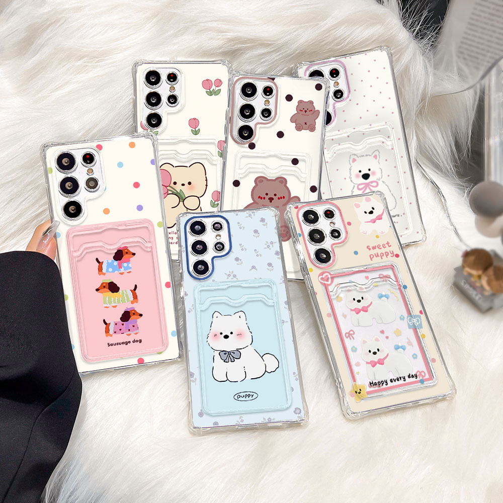 Phone Cases That Hold Cards - カードホルダー付きアニマル柄スマホケース Samsung Galaxy S25 Ultra A56
