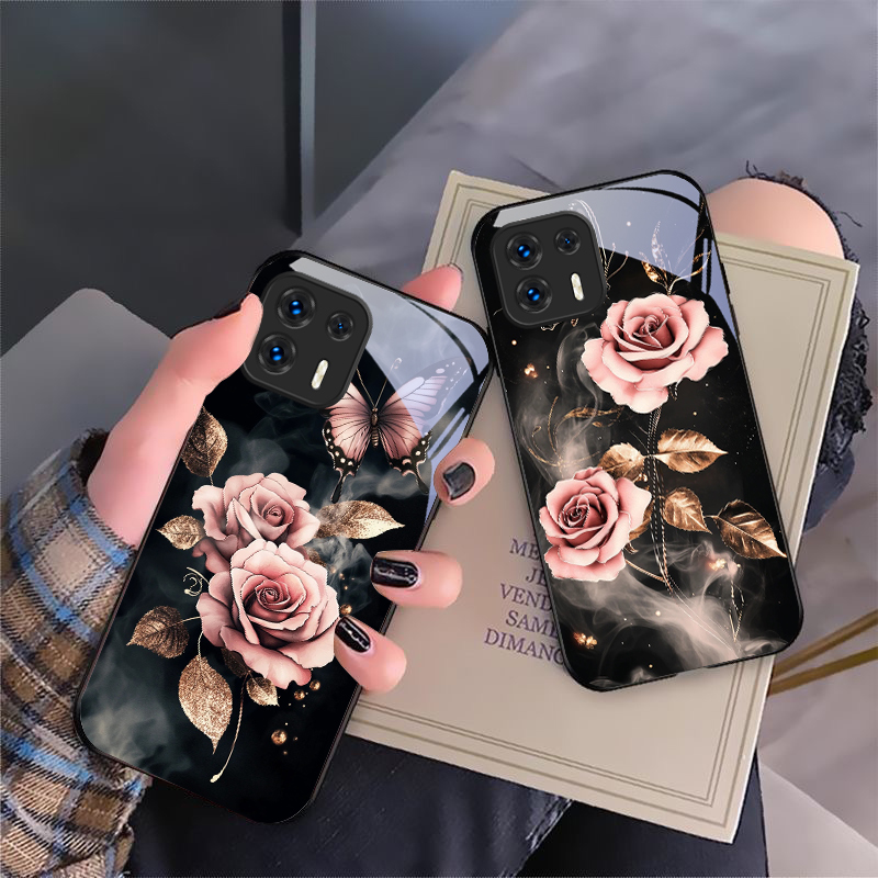 Phone Cases Motorola - 蝶々愛ピンクローズ Motorola Moto G14 24 34