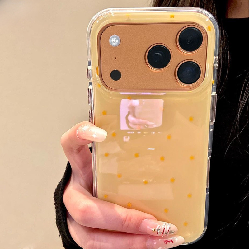 Phone Cases Yellow - ファッションイエローの星柄スマホケース iPhone 17 Pro 16 15