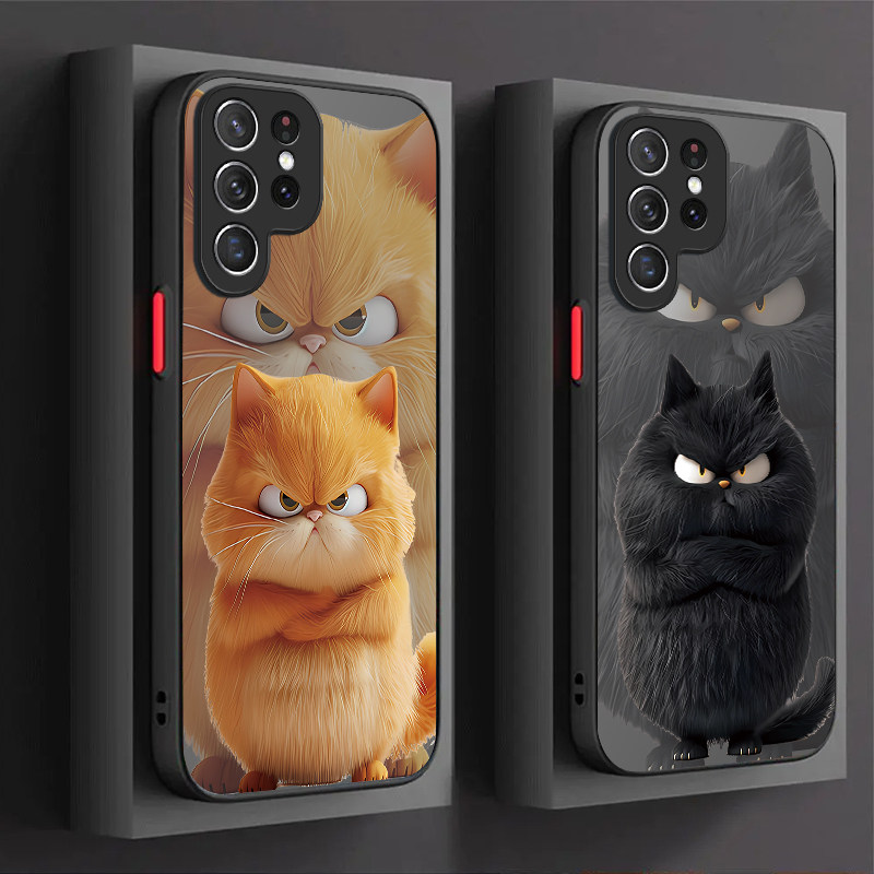 Phone Cases For Samsung S21 5G - 怒れる猫のカップルスタイルケース Samsung Galaxy S25 Ultra S24
