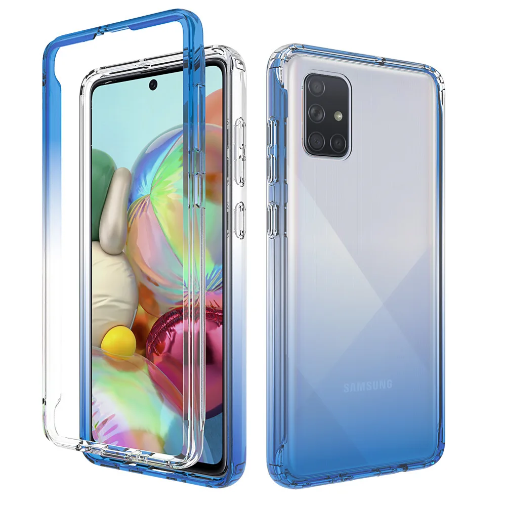 Phone Cases Uae - キャンディーカラー透明ケース Samsung Galaxy A51 A71 5G