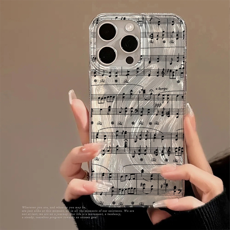 Phone Cases Samsung A14 - 楽しい文字と音符柄のスマホケース Samsung Galaxy A16 A15 A14