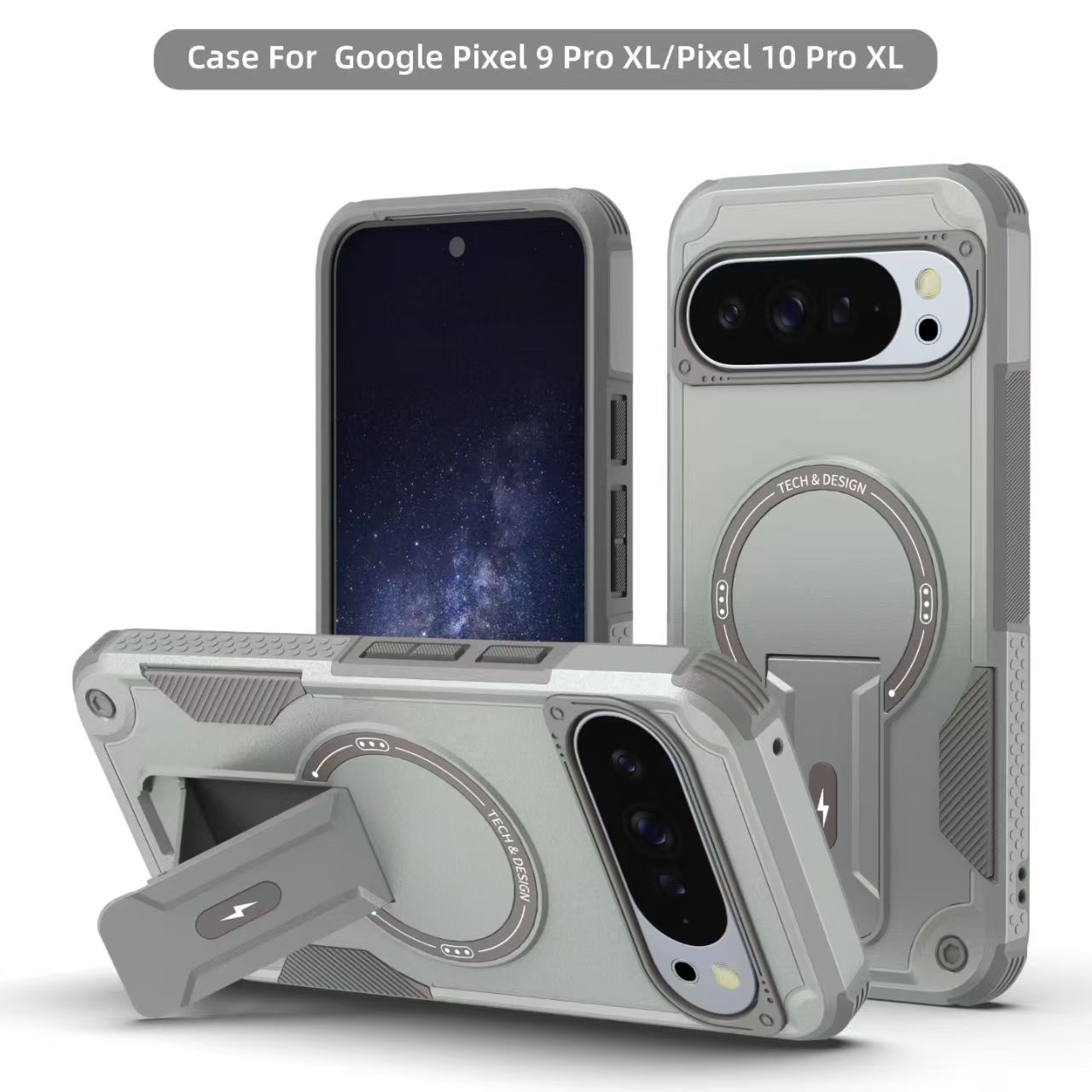Phone Cases Heavy Duty - アーマーヘビーデューティー耐衝撃磁気ブラケット付きスマホケース Magsafeワイヤレス対応 Google Pixel 10 9