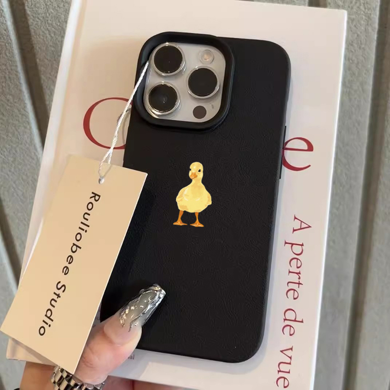 シンプルで可愛い黄色いアヒルとライチ柄のソフトフォンケース  - Phone Cases Yellow のレビューと価格