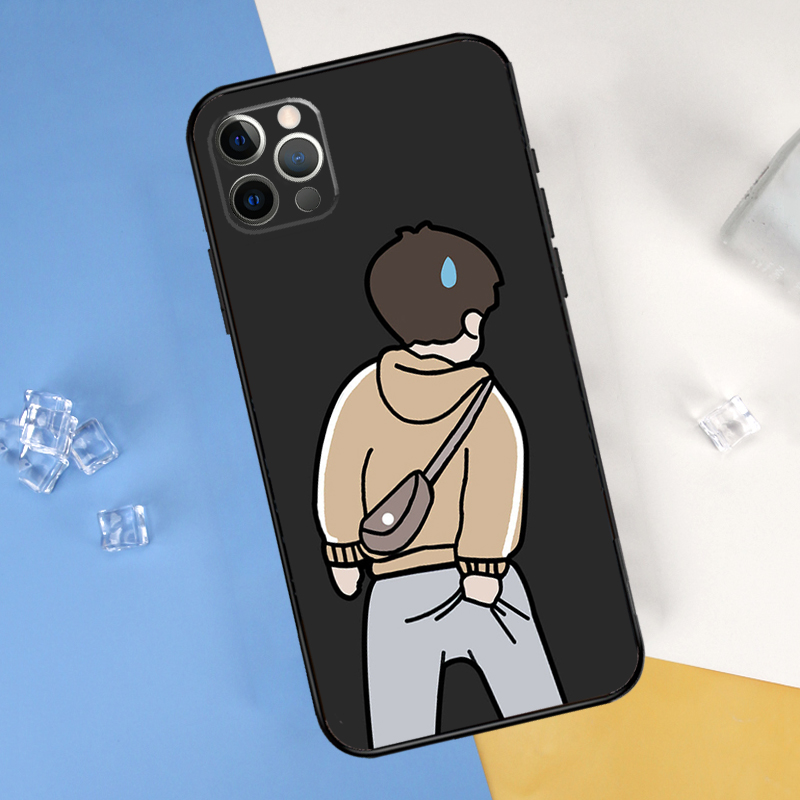漫画のカップル愛少年少女電話ケース iphone 16 プロ - Phone Cases Xr Boys のレビューと価格