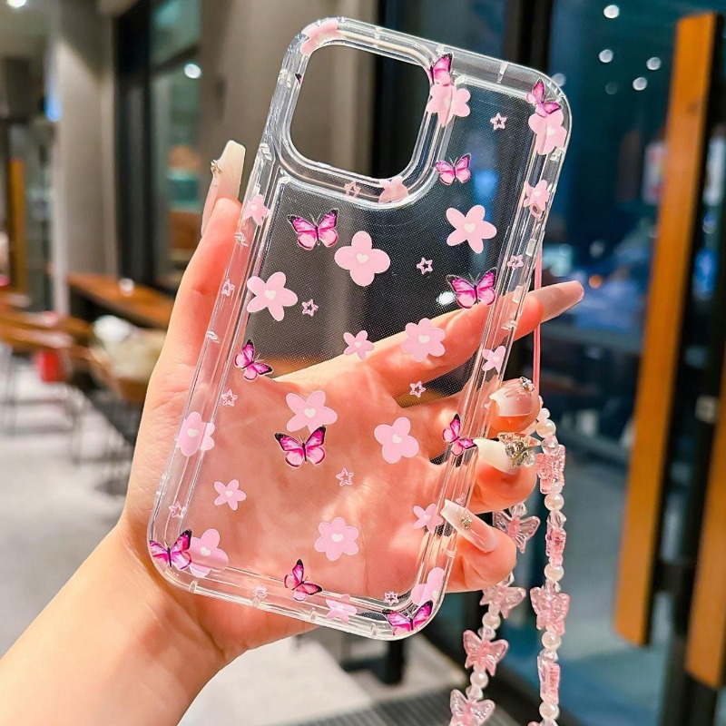 素敵な蝶と花柄のスマホケース iPhone 11 12 13 - Phone Cases Best のレビューと価格