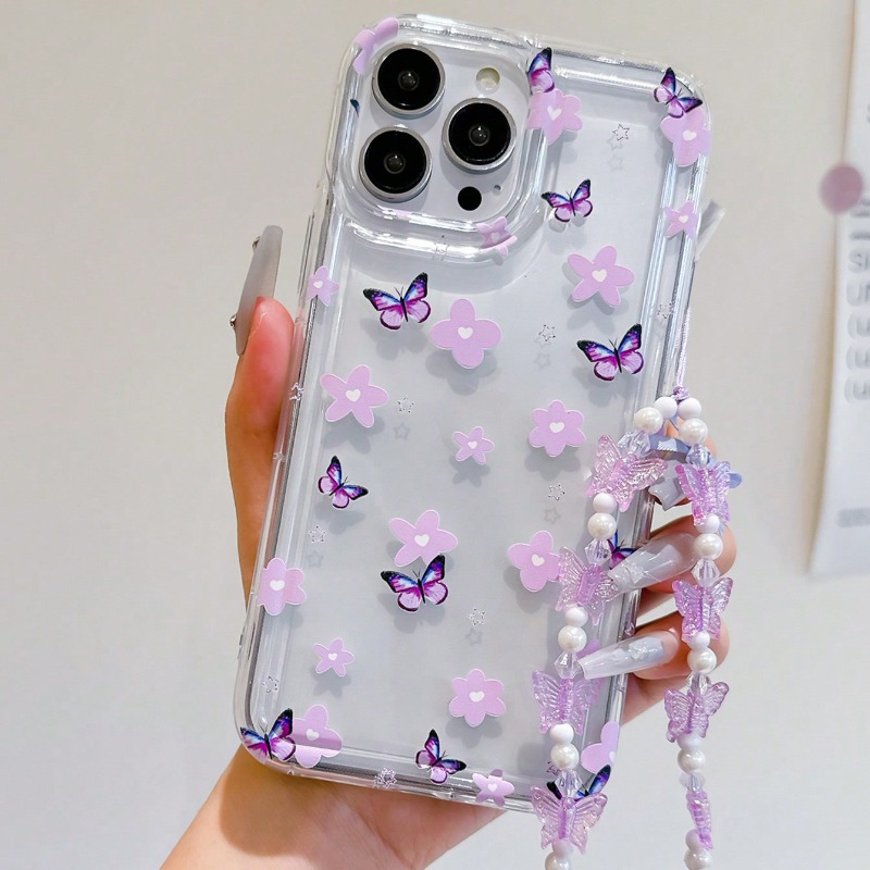 素敵な蝶と花柄のスマホケース iPhone 11 12 13 - Phone Cases Best のレビューと価格