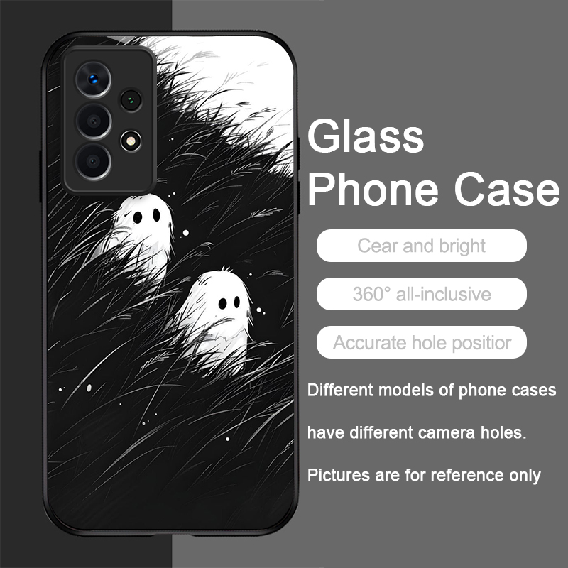 面白い幽霊の抽象芸術柄強化ガラス製スマホケース、Samsun - Phone Cases For Samsung S21 5G のレビューと価格