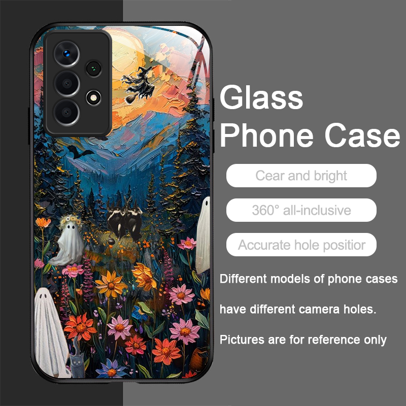 面白い幽霊の抽象芸術柄強化ガラス製スマホケース、Samsun - Phone Cases For Samsung S21 5G のレビューと価格
