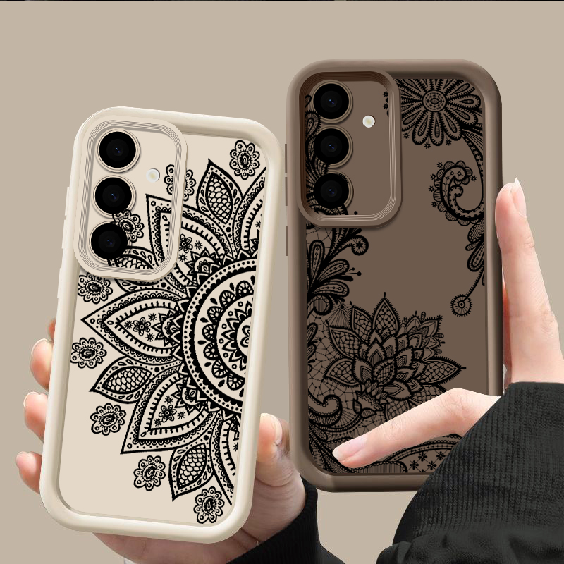 レトロな花柄トーテムパターンケース Samsung Gala - Phone Cases Samsung A14 のレビューと価格