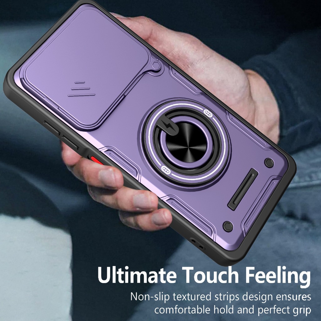 スライド式カメラレンズプロテクター360 °   リングホル - Phone Cases Heavy Duty のレビューと価格