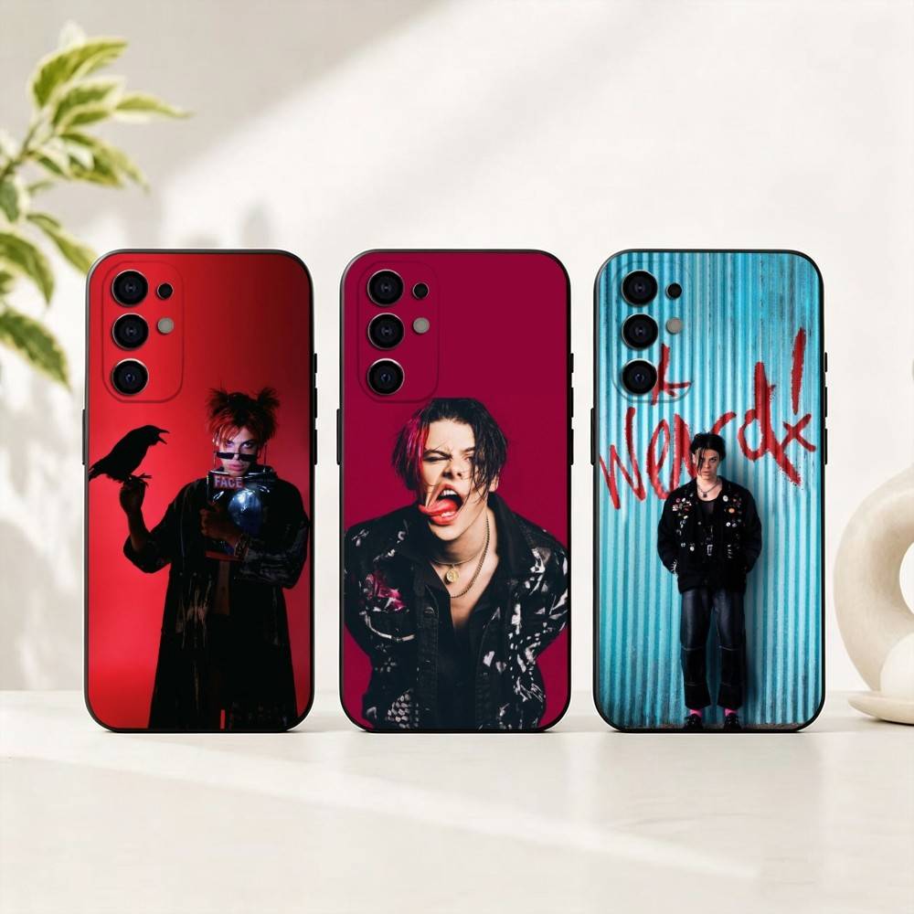 英国歌手Y-Yungbludのスマホケース、ブラックシリコン - Phone Cases Uk Samsung のレビューと価格