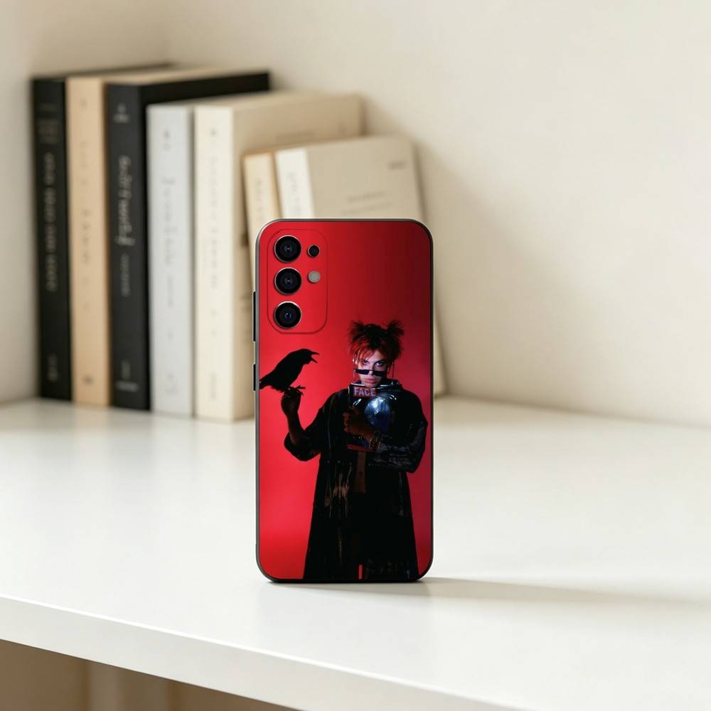 英国歌手Y-Yungbludのスマホケース、ブラックシリコン - Phone Cases Uk Samsung のレビューと価格