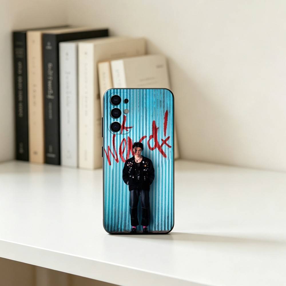 英国歌手Y-Yungbludのスマホケース、ブラックシリコン - Phone Cases Uk Samsung のレビューと価格