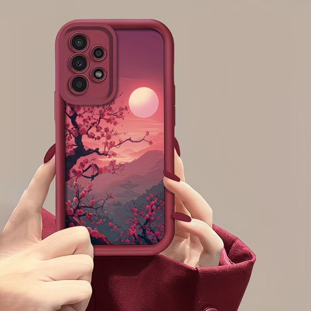 サンセットマウンテンピーク落下防止レッドフォンケース Sam - Phone Cases For Samsung S21 5G のレビューと価格