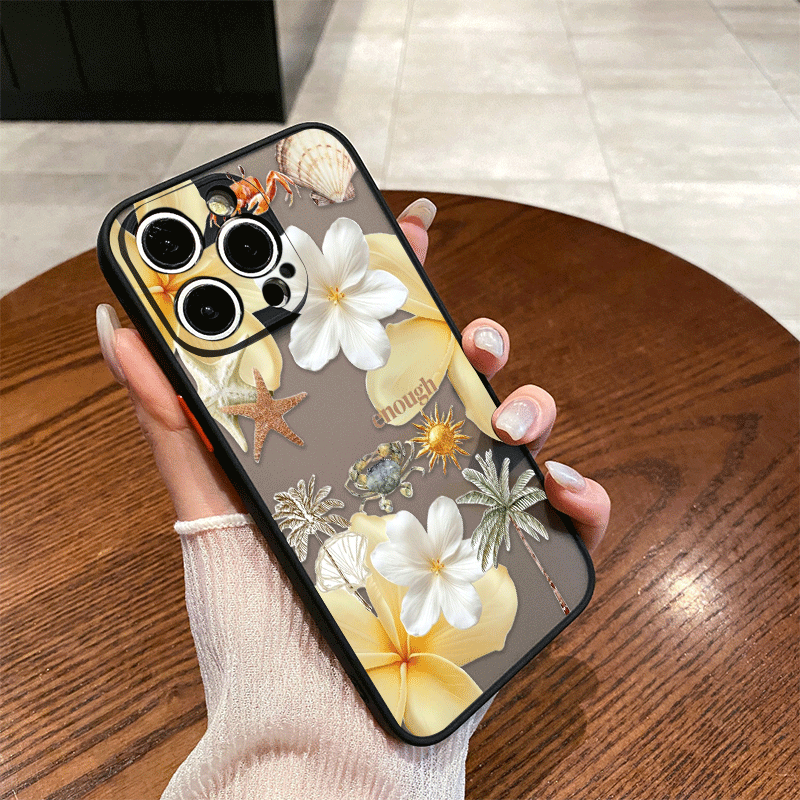 新鮮な花柄の夏らしい黄色の花柄プリントのiPhoneケース（ - Phone Cases Yellow のレビューと価格