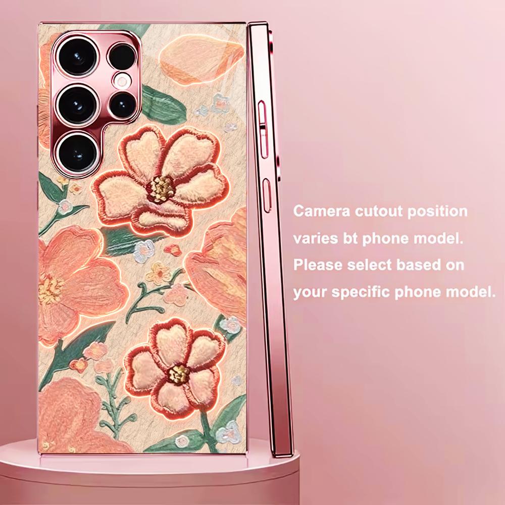 光る桃の花柄ファッションスマホケース s26 ultraケー - Phone Cases Quad Lock のレビューと価格