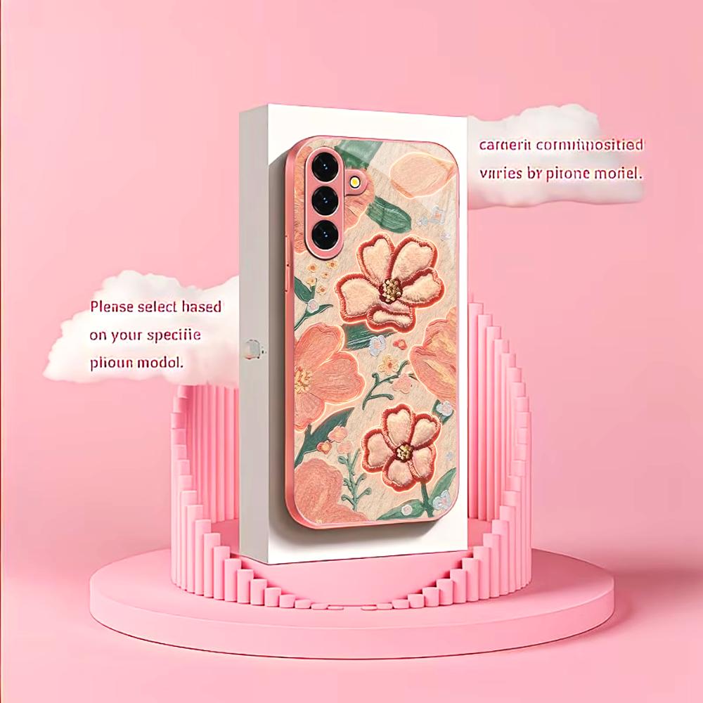 光る桃の花柄ファッションスマホケース s26 ultraケー - Phone Cases Quad Lock のレビューと価格