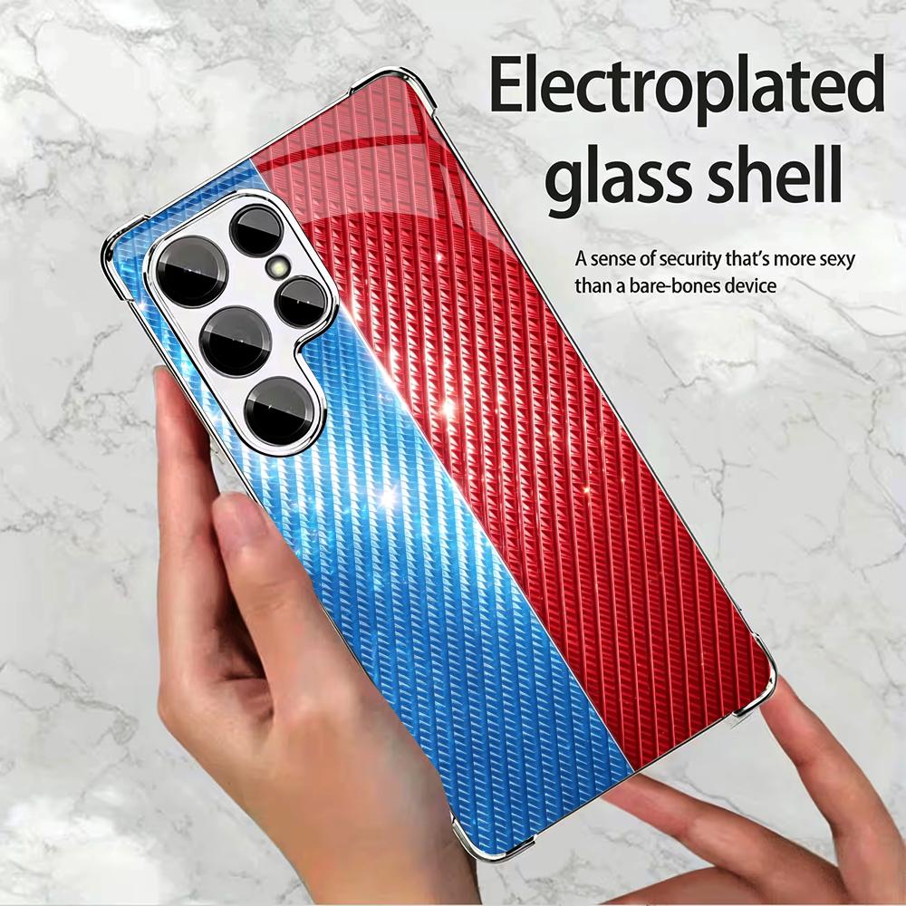 赤と青のカーボンファイバー製スマホケース S26 Ultra - Phone Cases Quad Lock のレビューと価格
