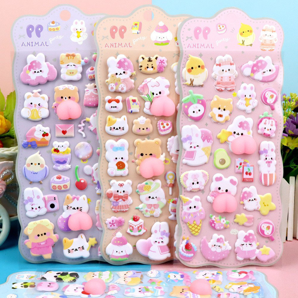 2/4枚入り 3D ソフト キュートなお尻 3D漫画風動物ス - Phone Cases Kids のレビューと価格