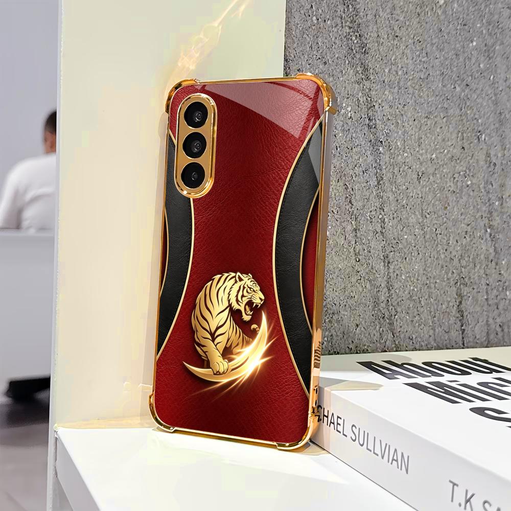 豪華なファッションゴールデンタイガー柄スマホケース S26  - Phone Cases Quad Lock のレビューと価格
