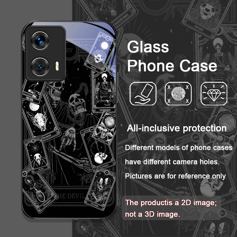 ヴィンテージゴシックタロットカードプリント強化ガラス製スマホ - Phone Cases Motorola のレビューと価格