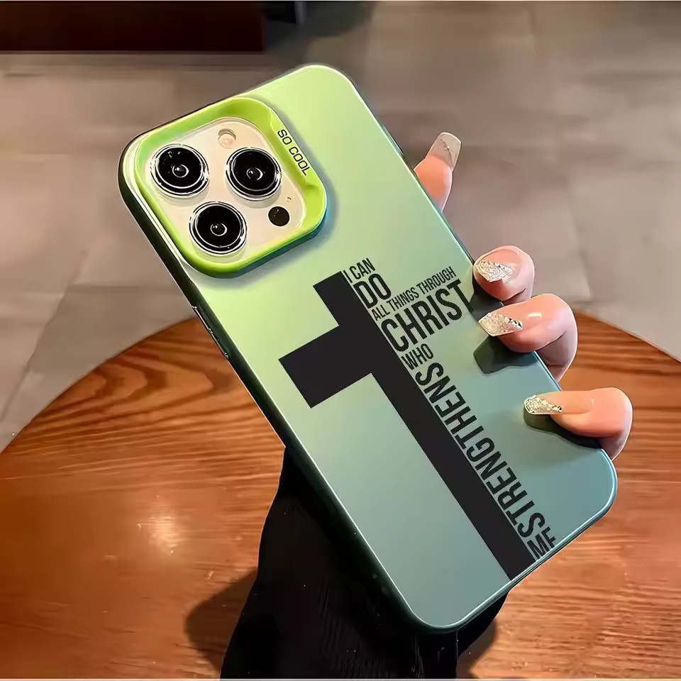 指紋防止クロス聖書柄iPhoneケース iPhone 17  - Phone Cases Xs のレビューと価格