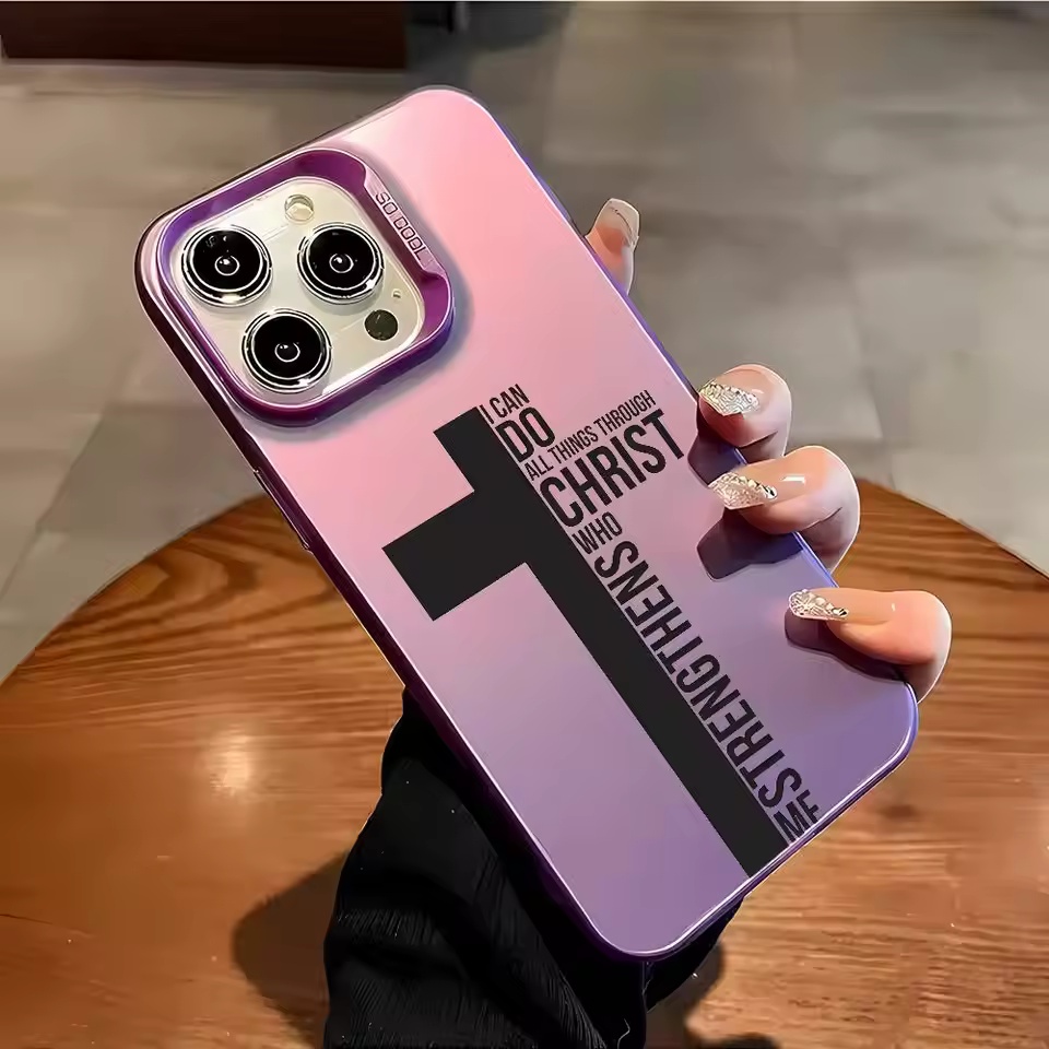 指紋防止クロス聖書柄iPhoneケース iPhone 17  - Phone Cases Xs のレビューと価格
