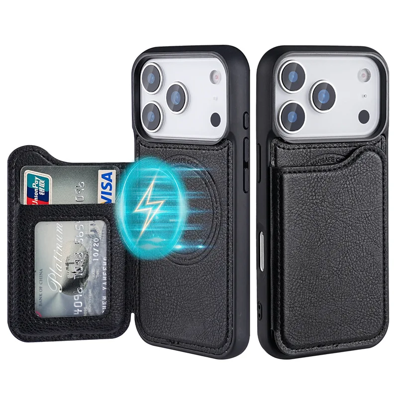 MagSafe対応 マグネット式フリップレザーウォレットカー - Phone Cases That Hold Cards のレビューと価格