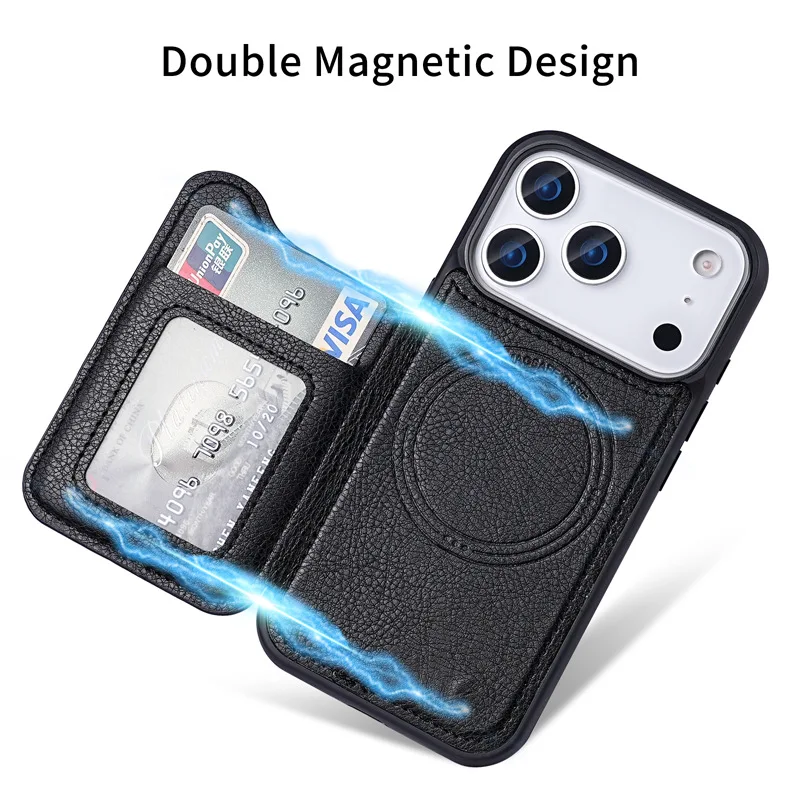MagSafe対応 マグネット式フリップレザーウォレットカー - Phone Cases That Hold Cards のレビューと価格