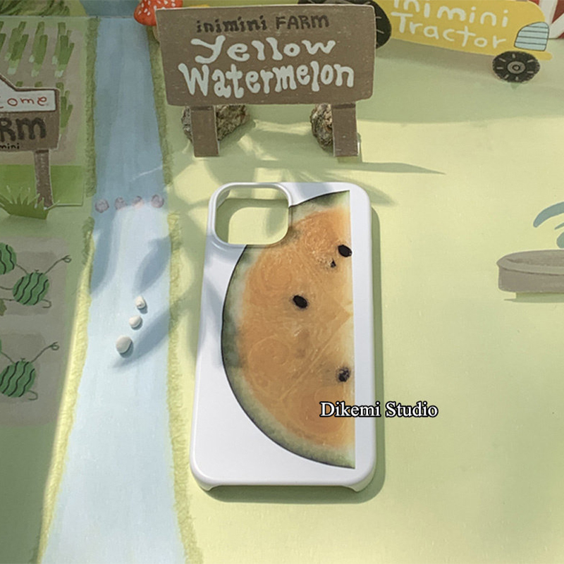 韓国のかわいい黄色いスイカゼリー風スマホケース iPhone - Phone Cases Yellow のレビューと価格
