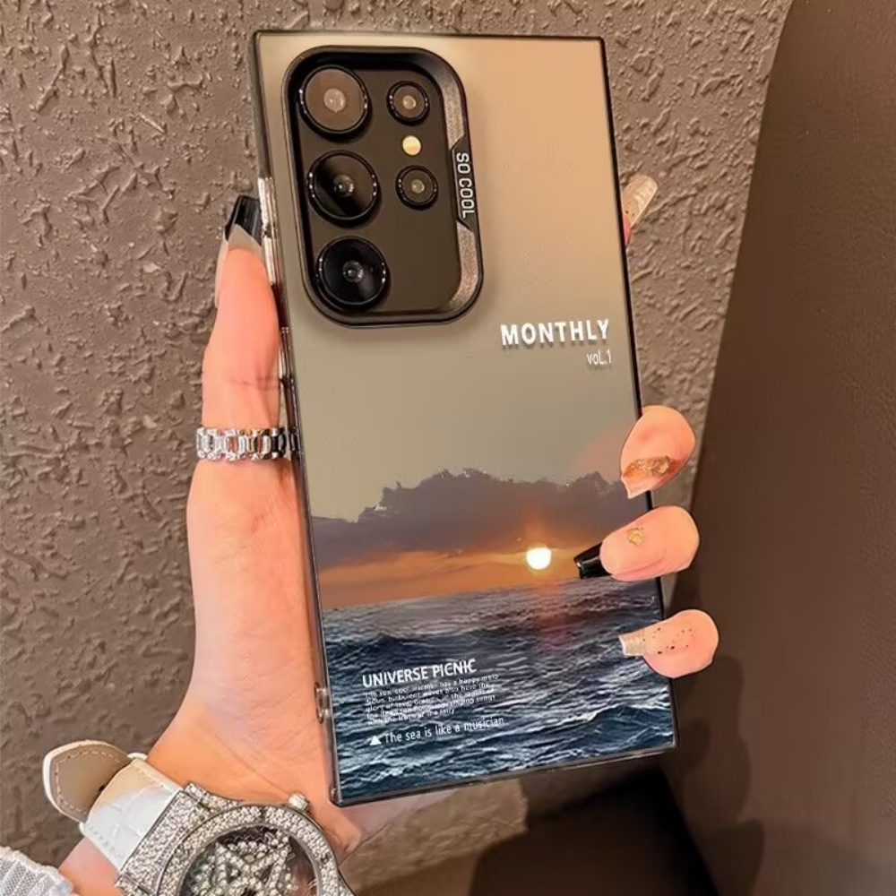 夕焼けをテーマにした海の風景フロスト加工スマホケース Sam - Phone Cases For Samsung S21 5G のレビューと価格