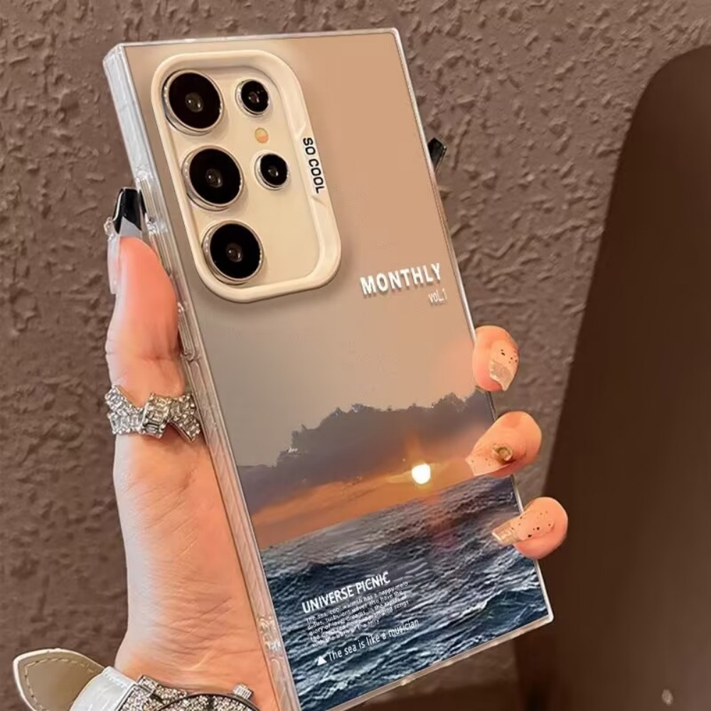 夕焼けをテーマにした海の風景フロスト加工スマホケース Sam - Phone Cases For Samsung S21 5G のレビューと価格