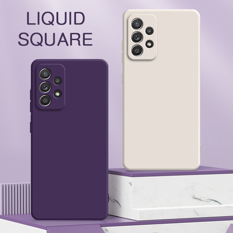 オリジナル正方形液体シリコーンケース三星銀河 A22 A32 - Phone Cases Uae のレビューと価格