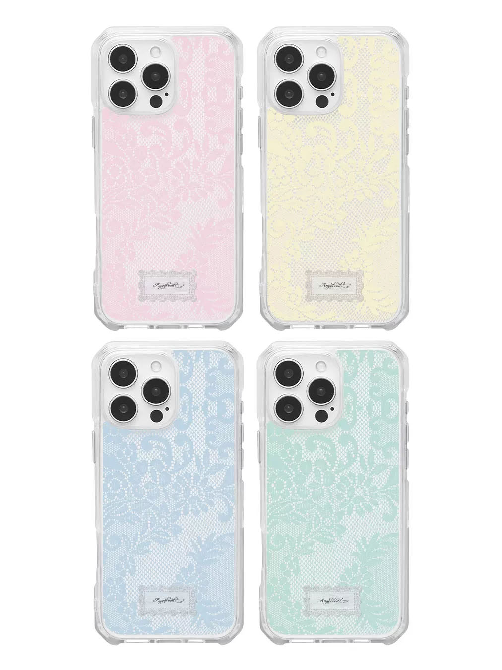 韓国風カラーレーススイートガールフォンケース iPhone  - Phone Cases Best のレビューと価格