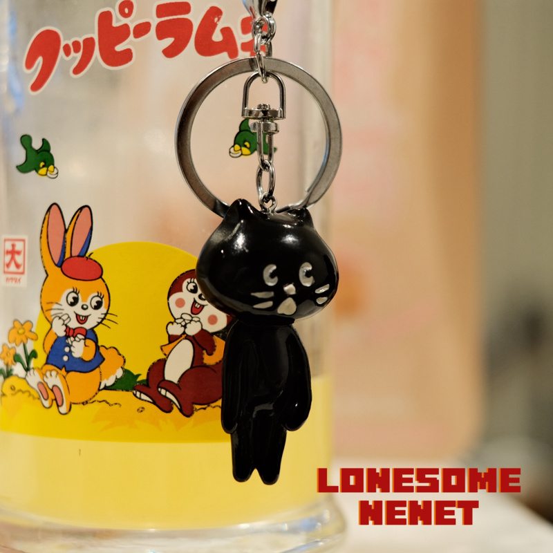 日本のかわいいと驚くべき黒猫キーホルダー置物ペンダントバッグ - Phone Cases Kids のレビューと価格