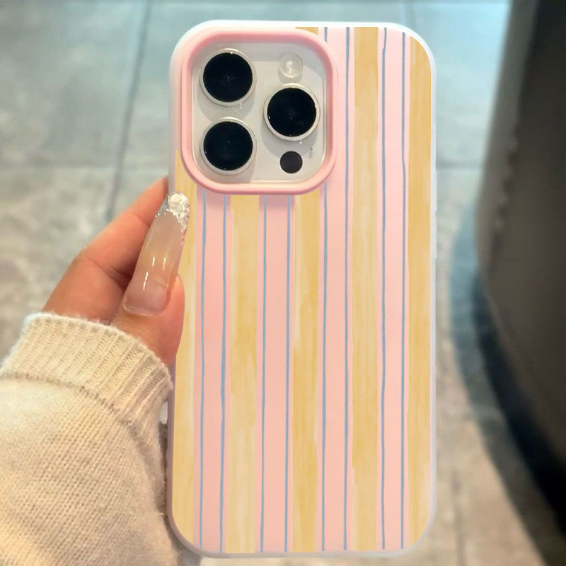 スタイリッシュな黄色のストライプ柄スマホケース Samsun - Phone Cases Yellow のレビューと価格